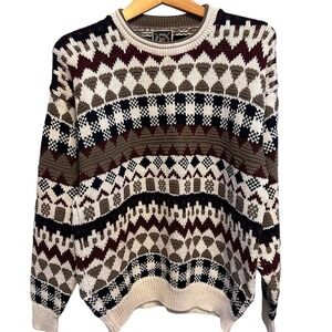 Vtg Lake Harmony Rowing‎ Club Men's Sweater Grandpa Core Cabin Core Y2k Sz L